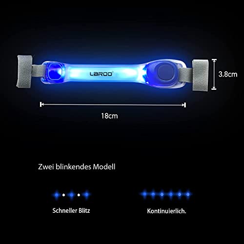 LaRoo LED Dog Safety Light Strip, Hook & Loop for Harness Collar Leash Blue - color: Blue