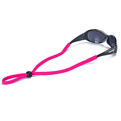 SHINKODA 6-Pack Slip-On Glasses Strap Universal Fit Cord Eyewear Retainer - color: Neon Pink/Kelly Green/Bright Blue/Lime/Red/Lemon/6pcs/Adult-standard