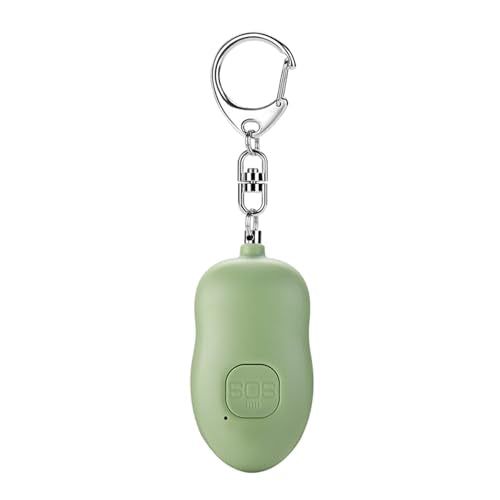 Rechargeable Personal Alarm, 130dB SOS Safety Alarm,LED Light, Security Siren Keychain for Women and Elderly,Security Siren Keychain ,Self Defense Alarm (Green) - color: Green