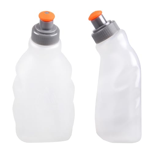 Azarxis Running Water Bottles Flask BPA Free Leakproof Hydration Vest Packs Waist Belt Replacement for Triathlon Marathon Hiking Cycling Climbing Jogging Runner (250ml / 8.5oz - 2 Pack)