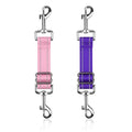 YUEPET Dog Safety Collar Clips 2 Pack Adjustable Prong Collar Backup Clips - color: Pink+Purple