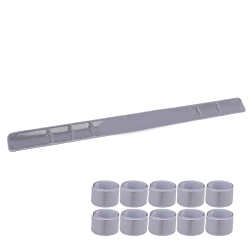 Socobeta Slap Bands, Reflective Arm Band Visible Highly Elastic Dazzling Light for Sports (Silver)
