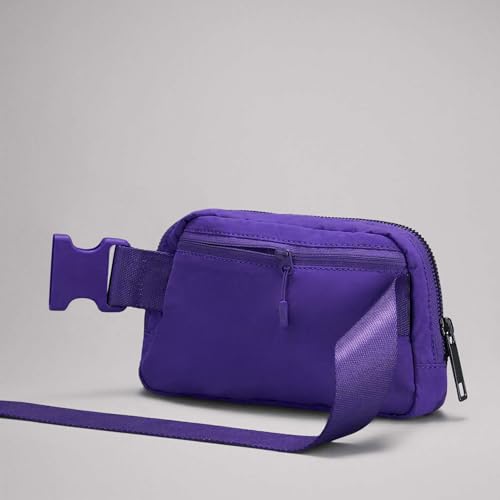 YOSHUYUKI Cross Body Fanny Packs for Women Men Fashion Waist Bag Pouch Nylon Small Travel Crossbody Bags Mini Purse Everywhere Belt Bag Bum Bag with Adjustable Strap for Workout Running Hiking Violet - color: Dark Violet