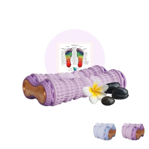 Foot Roller Massager for Plantar Fasciitis Relief, Portable Foot Massager, Eases Foot Pain, Stimulate Plantar Nerves, Enhances Circulation, Anti-Fall Safe Design Kid & Elderly Friendly(Purple) - color: Light Purple