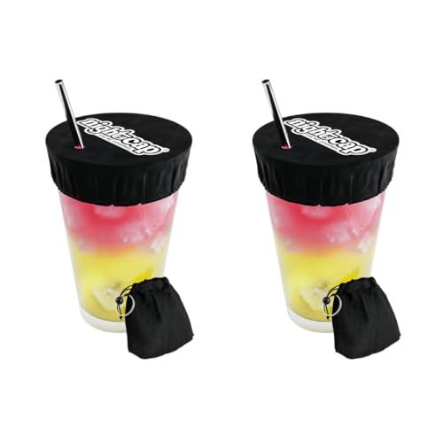 Nightcap Drink Cover Keychain, Portable Anti Drink Spiking Protector, Reusable Cup Shield for Bars, Festivals & Travel, Hidden Safety Cover for Women, Fits Most Cups & Glasses, As Seen on Shark Tank - style: 2 Pack