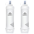 500ml Soft Flask, 2 Pack TPU Collapsible Water Bottle for Running - color: 500ml Grey