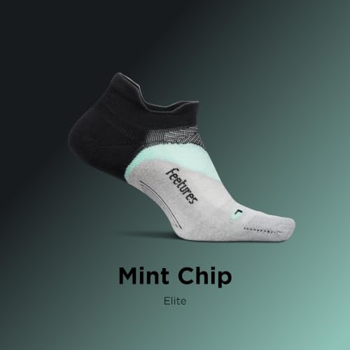Feetures Elite Light Cushion No Show Tab Sock Wave - color: Mint Chip (1 Pair), size: Medium
