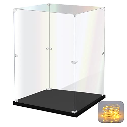 KOLIPI Acrylic Display Case for Collectibles, Clear Display Box 10x6x14 in - size: 10 x 6 x 14 inches
