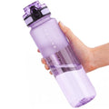 OLDLEY 32oz Sports Half-Frosted Clear Water Bottle with Anti-Dust Chug Lid - color: Half‑Frosted Lavender