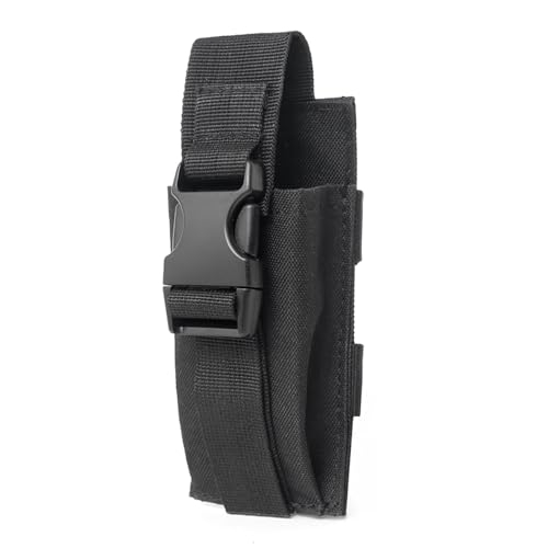Azarxis Tactical Mini Belt Pouches, Multi-Purpose Small Battery Case Compact Utility EDC Card Slot Holder Waist Bags Military Molle Pack Sundries Storage Pack - color: #03 Black - Style B