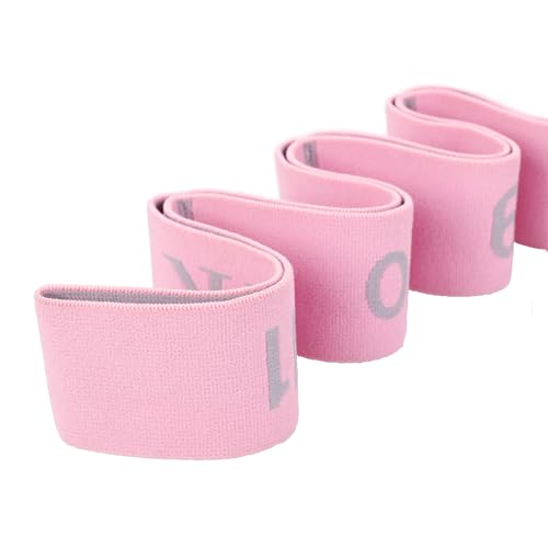 2-Pack 11-Loop Stretch Bands, Adjustable Stretch Strap for Yoga, Pilates, Dance, Ballet, Gymnastics, Flexibility, Leg Stretching, Physical Therapy & Stretching Equipment for Home Workout & Mobility - color: Pink+Gray
