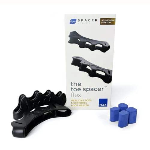 The Toe Spacer Flex | Recovery from the Ground Up, Correct Bunions, Plantar Fasciitis, & Correct Toes | Adjustable Unisex Toe Spacer, Perfect for First time Users - Relieve Foot Pain and Tension - size: Flex