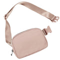 ODODOS Unisex Mini Belt Bag with Adjustable Strap Small Fanny Pack for Workout Running Traveling Hiking, Misty Rose - color: Misty Rose
