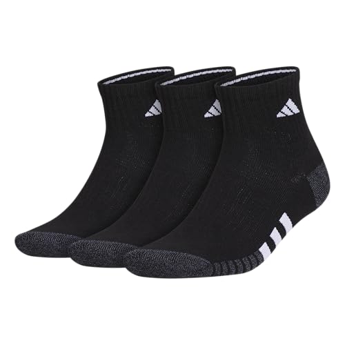 adidas Men's Cushioned Socks 3 Pairs - color: Black/Onix Grey/White/3.0/Quarter, size: X-Large, style: Quarter