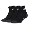 adidas Men's Cushioned Socks 3 Pairs - color: Black/Onix Grey/White/3.0/Quarter, size: X-Large, style: Quarter