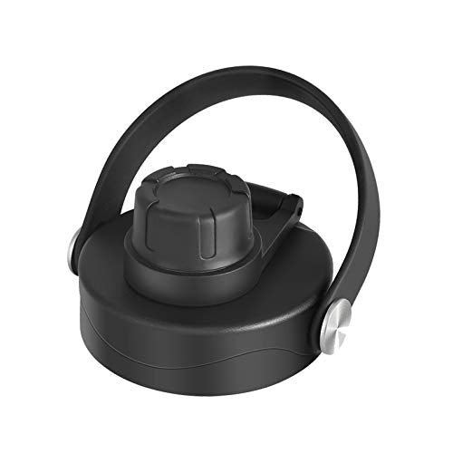 SENDESTAR Straw Lid for Hydroflask Wide Mouth Water Bottle with 12,16,18,20,24,32,40,64 oz, Auto Flip Straw Top Cap fit Most Wide Mouth Bottles, Sports Cap Water Bottle Accessories Top Replacement - color: Black （ Spout Lid）