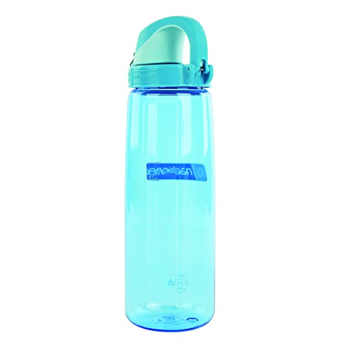 Nalgene 24 oz On The Fly Lock-Top Water Bottle, Slate Blue w/Glacial (Pack of 6) - color: Slate Blue with Glacial, size: 22 Ounces (Pack of 6)