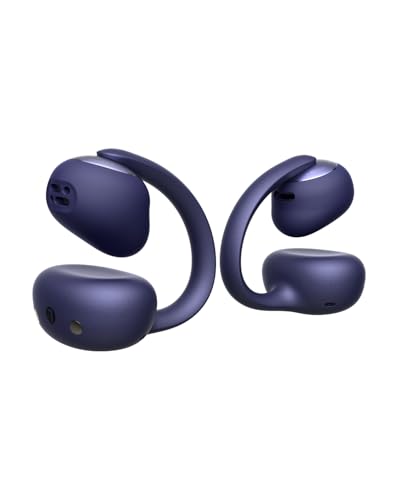 Baseus Bowie MC2 Open Ear Clip On Earbuds, CloudComfort 2.0 Wrap-Around Design, LDAC Hi-Res Audio, Bluetooth 6.0, 55H Playtime, 4-Mic AI Clear Call, IP67 Waterproof for Running Gym Workouts - color: Blue
