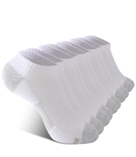 BAMBOO COOL Athletic Ankle Socks Womens Moisture-Wicking 5/6 Pairs - color: White*5, size: Medium