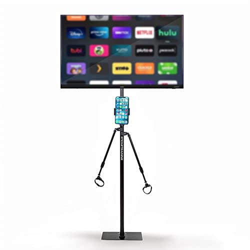 Extra Tall (72”)TV Stand for Treadmill, Exercise Bike & Elliptical – Adjustable VESA Floor Mount for 24-32" TVs – Turn Any Workout Into Screen Time, Never Skip a Training Session Again
