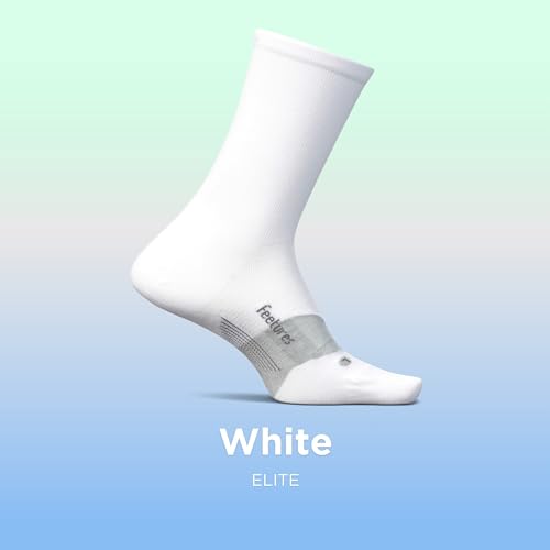 Feetures Elite Light Cushion Mini Crew Sock - color: New White (1 Pair), size: Medium