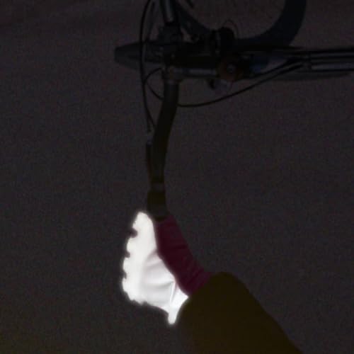 ReflecToes Reflective Winter Running Gloves, Hi Vis Neon Traffic Gloves Men - color: Pink, size: X-Small