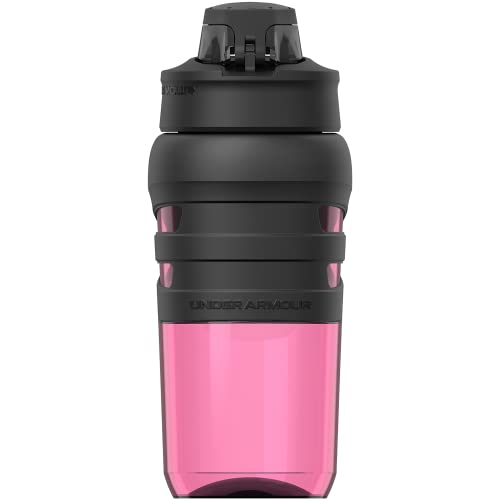 Under Armour 18oz Grip Water Bottle, Pro Lid Cover, Silicone Body Grip, Shatter Proof, Stain & Odor Resistant, All Sports, Baseball, Basketball, Football