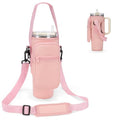 GOEWY Water Bottle Carrier Bag for Stanley Cup 40/30oz with Phone Pockets - color: Light Pink, size: 30oz