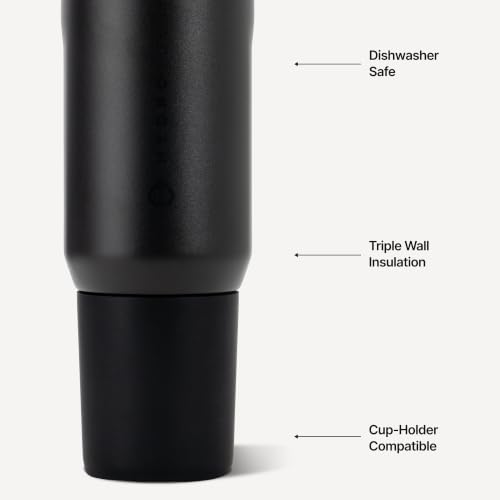 HydroJug Sport 20 oz Insulated Stainless Steel Water Bottle, Black - color: Black, size: 20 Ounces