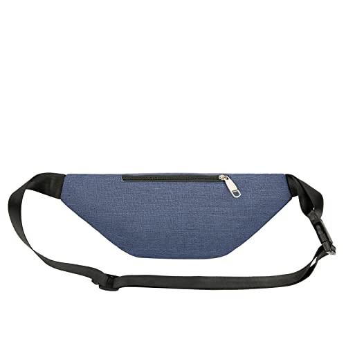 Fanny Pack for Men & Women, Fashion Waterproof Waist Packs with Adjustable Belt, Casual Bag Bum Bags for Travel Sports Running. - color: Dark Blue