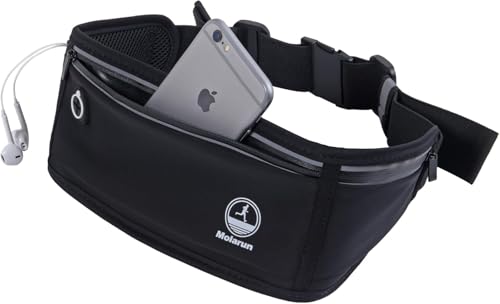 Slim Running Belt Phone Holder Fanny Packs for Women Men - Black - color: T Black