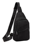 AOSTIHOT Crossbody Sling Bag Small Sling Backpack for Women, Chest Daypack Crossbody Shoulder for Travel Sport Running Hiking - color: G Black