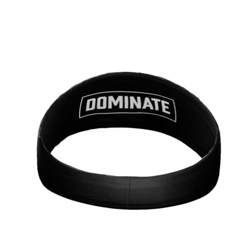 40+ Designs! Unisex Headband/Sweatband. Best for Sports, Fitness, Working Out, Yoga. Tapered Design - color: DOMINATE