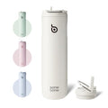 BOTTLE BOTTLE Insulated Water Bottle 24oz with Straw Lid and Handle Sports - color: Light Gray