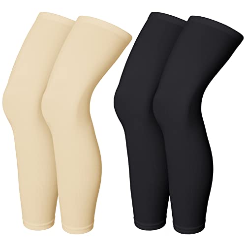 Skylety Compression Leg Sleeves Men Women - color: Black, Nude, size: Medium