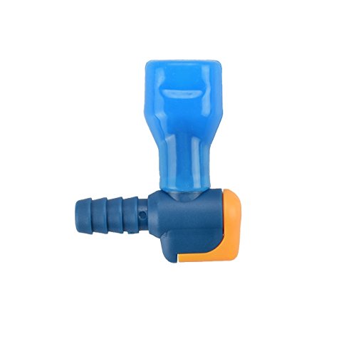J.CARP ON-Off Switch Bite Valve Tube Nozzle Replacement for Hydration Pack Bladder - color: Blue, 90°