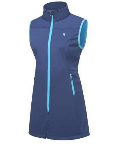 Little Donkey Andy Women's Lightweight Softshell Vest - color: Blue-long, size: X-Large