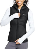 baleaf Women's Winter Running Vest Fleece Hooded Jacket Warm Slim fit - color: Black, size: Large