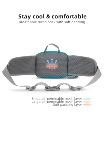 Lightweight Sports Fanny Pack with Bottle Holder,Waist Pack for Hiking,Running,Cycling & Outdoor Adventures (Turquoise) - color: Turquoise