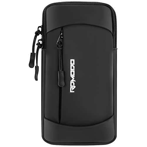 Phone Holder for Running, Large Capacity Arm Band for Phone 7.5" Blk - color: 01-Black