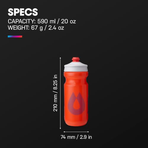 HydraPak Breakaway Surge Lightweight Bike Water Bottle (20oz, Clear) - color: Clear, size: 600 ml (Pack of 2)