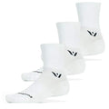 Swiftwick- ASPIRE (3 Pairs) Quarter Crew Cycling & Trail Running Socks, Compression Fit - color: White, size: Large
