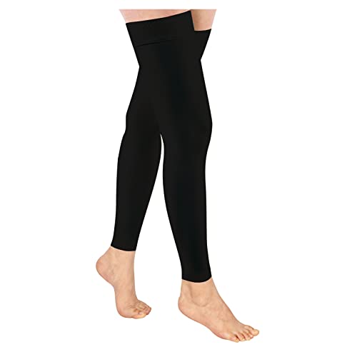 Ktinnead Thigh High Compression Stockings Footless 20-30mmHg for Men & Women - color: Black, size: 4X-Large