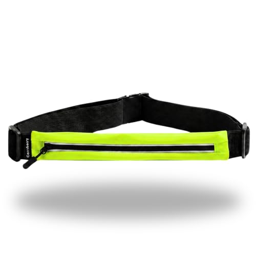Slim Running Belt - Single Pocket Waterproof Phone Pouch - color: Neon (Single Pocket)