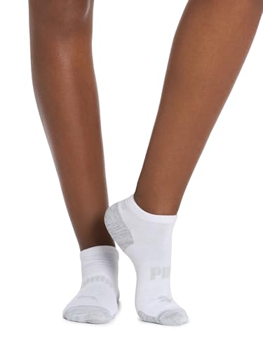 PUMA Women's Low Cut Socks (6-Pack) - color: White/Heather Grey