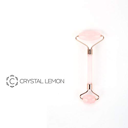 Rose Quartz Face Roller for Face and Neck, Dual-End Cooling Massage Tool