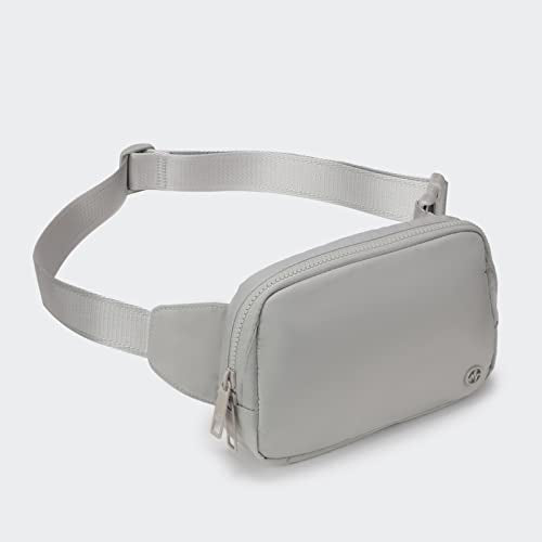 Pander Belt Bag Large 2L, Nylon Fanny Pack Purse for Women and Men with Adjustable Strap - color: Seal Grey