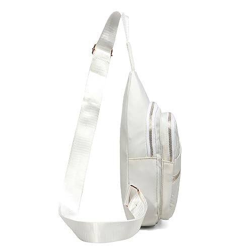 AOSTIHOT Crossbody Sling Bag Small Sling Backpack for Women, Chest Daypack Crossbody Shoulder for Travel Sport Running Hiking - color: C Beige