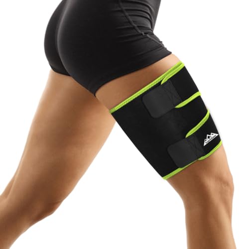 supregear Thigh Wrap Support, Hamstring Quad Wrap, L - color: Black + Grass Green, size: L