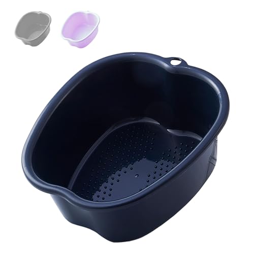 AXLOFO® Foot Soaking Tub Large Size Foot Basin, Feet Soaking Tub with Massage Acupoint, Pedicure Feet Soak Basin Plastic Bucket for Women and Men (Black) - color: Black